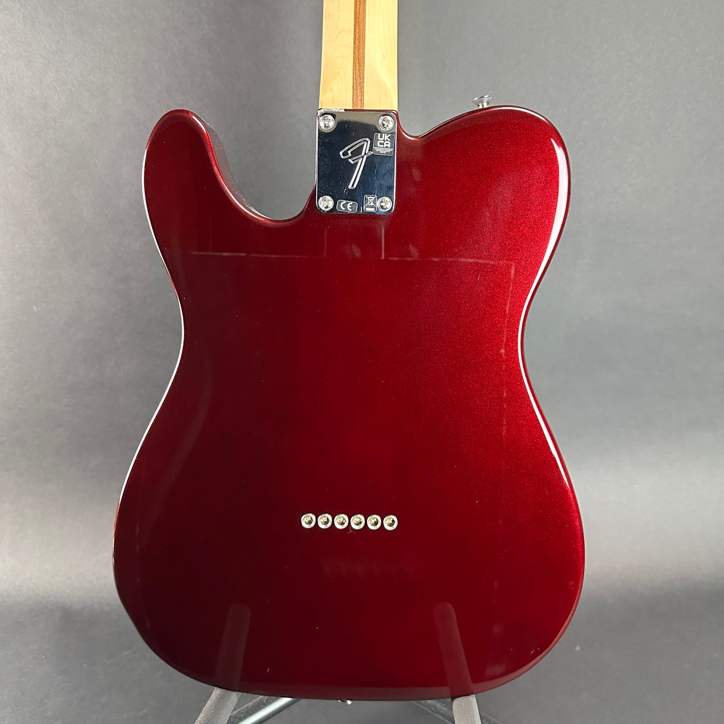 Back of Used Fender LTD Player Telecaster Oxblood.