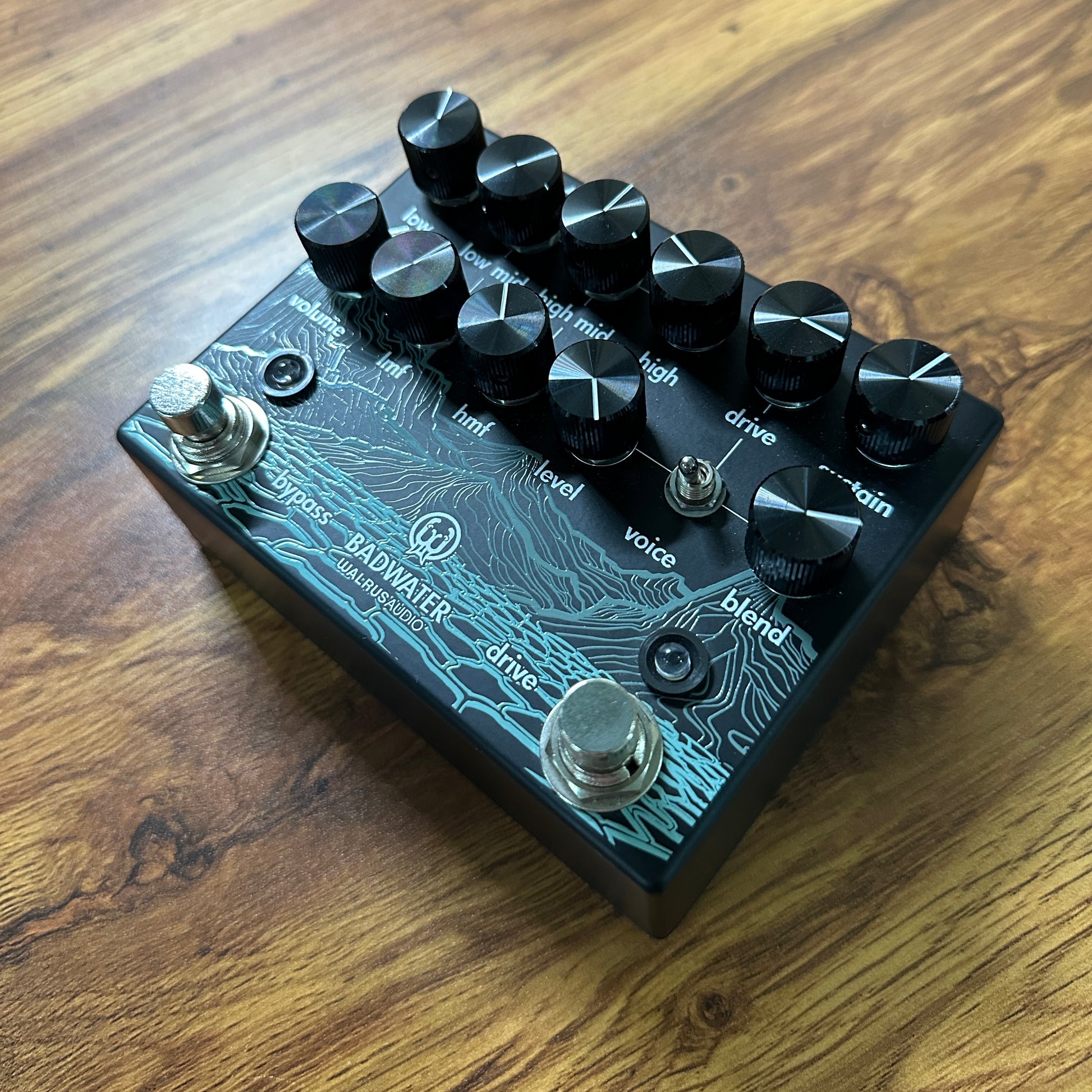 Top of Used Walrus Audio Badwater Bass Preamp.