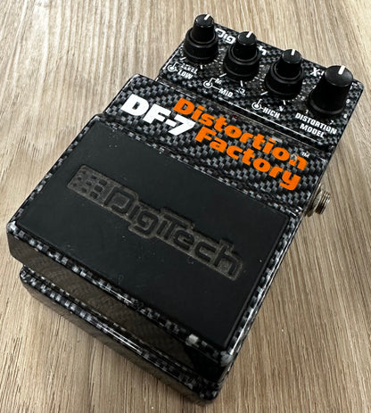 Top angle of Used Digitech DF-7 Distortion Factory Pedal TSS2551.