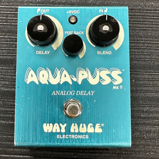 Top view of Used Way Huge Electronics WHE701 Aqua Puss MKII Analog Delay Pedal 