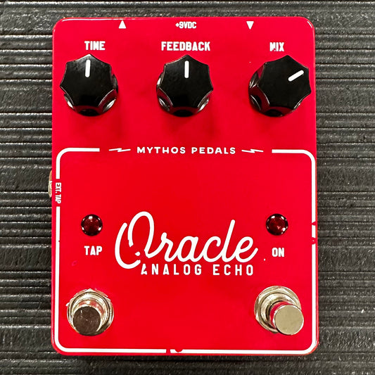 Top view of Used 2021 Mythos Oracle Analog Echo Delay Pedal w/box 