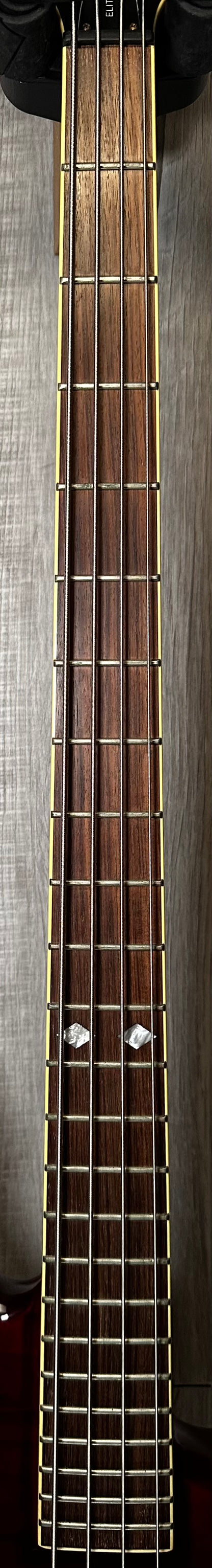 Fretboard of Used Schecter Diamond Elite 4 Bass TSS2648.