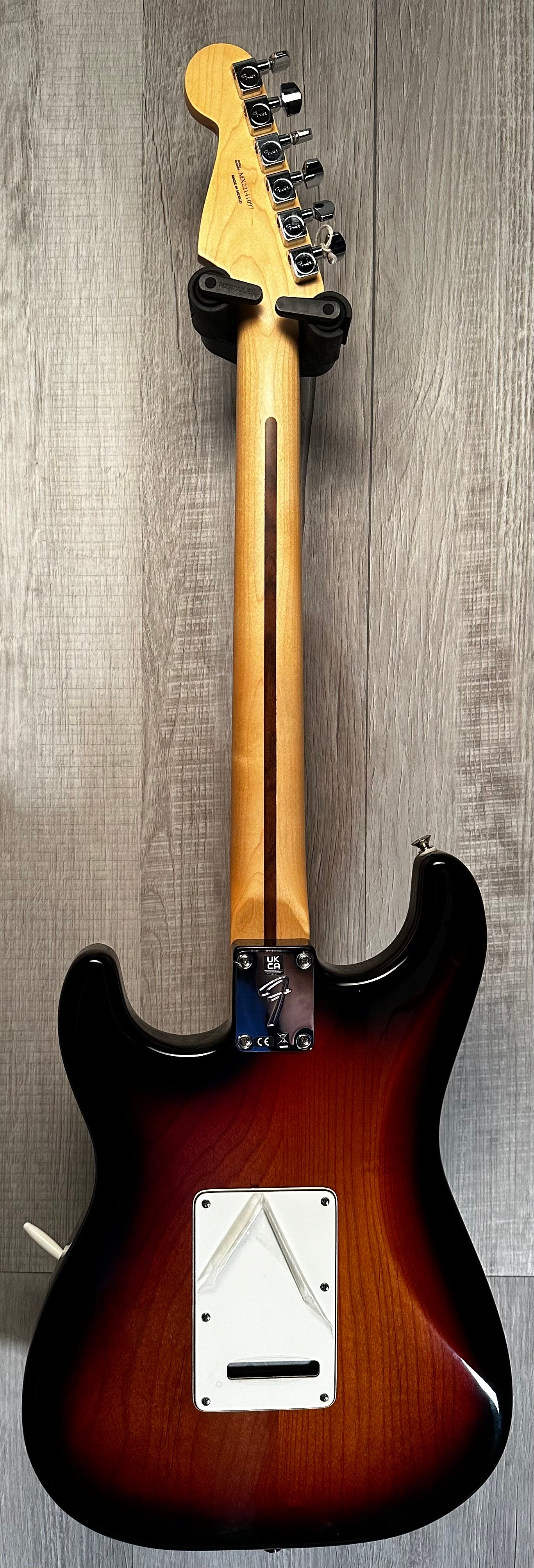 Full back of Used 2022 Fender Player Stratocaster HSS 3-Tone Sunburst TSS3501