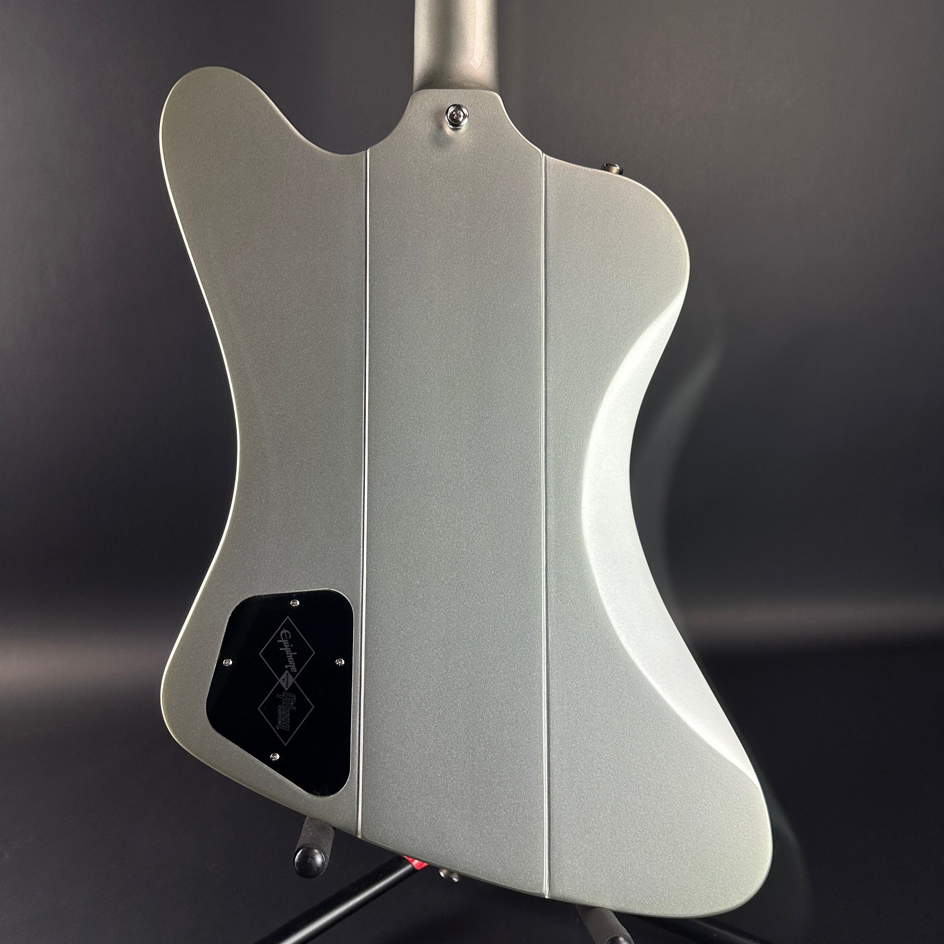 Back of Used Epiphone Inspired By Gibson Custom 1963 Firebird I Silverburst.