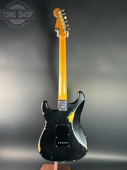 Full back of Used Fender Ltd Dual Mag II Strat Relic Black.