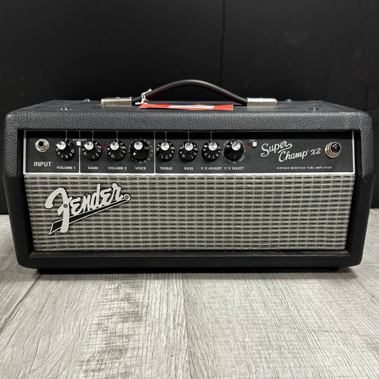 Front of Used Fender Superchamp X2 HD 2 Channel 15 Watt Guitar Amp Head TSS3442