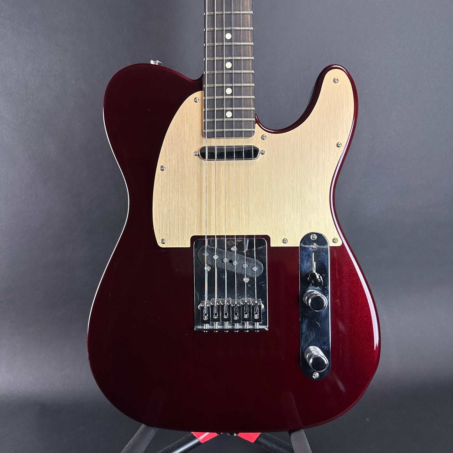 Front of Used Fender LTD Player Telecaster Oxblood.