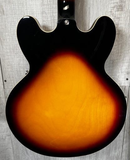 Back view of Used Epiphone ES-335 IG Sunburst w/case 