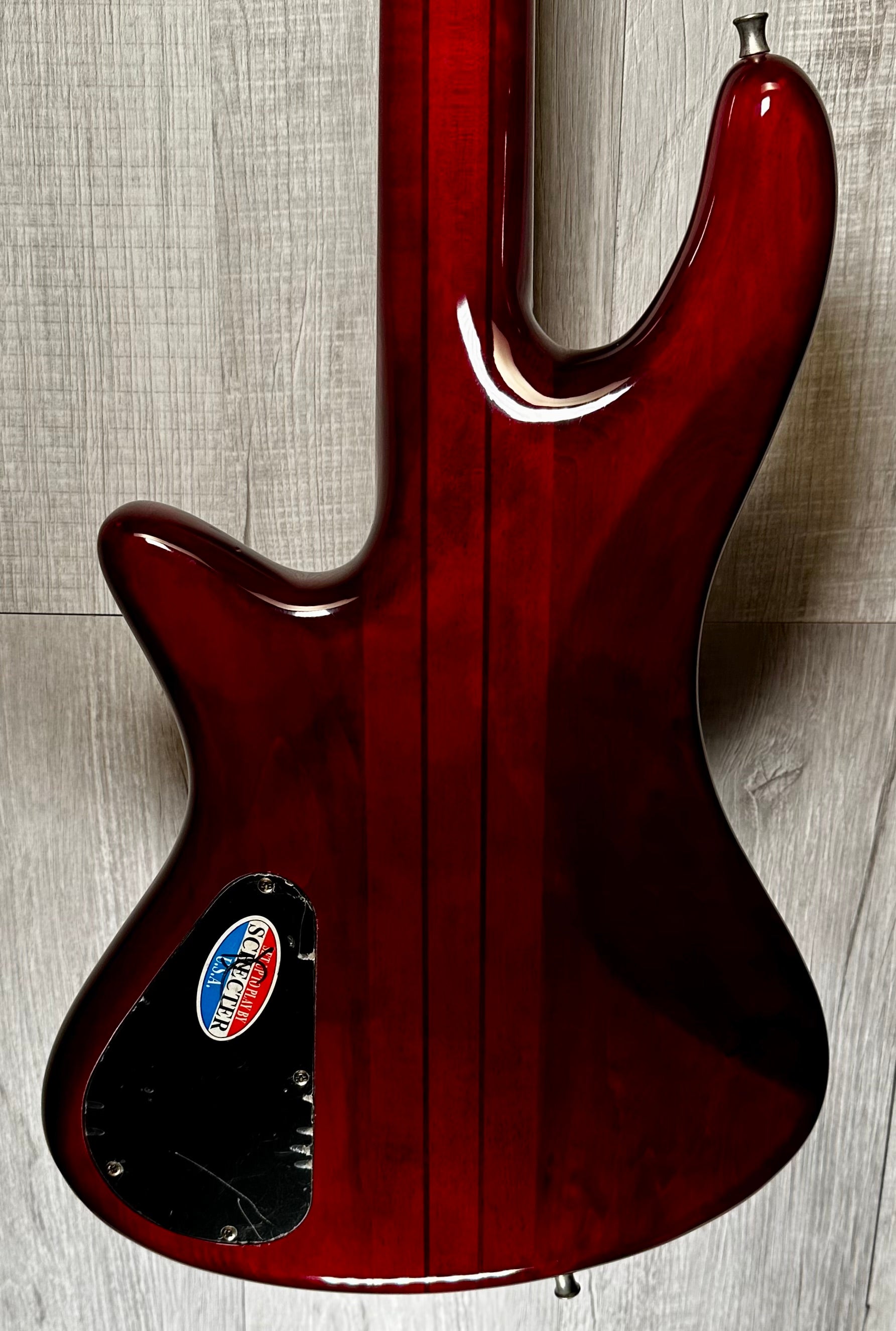 Back of Used Schecter Diamond Elite 4 Bass TSS2648.