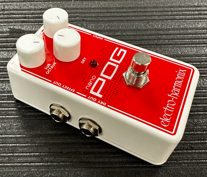 Side view of Used EHX Electro Harmonix Nano Pog Polyphonic Octave Generator Pedal w/box