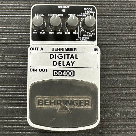 Top view of Used Behringer DD-400 Digital Delay Pedal 