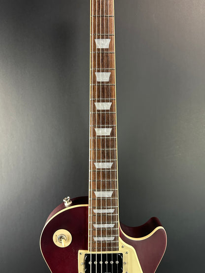 Fretboard of Used Epiphone Les Paul Trad Pro IV Wine.