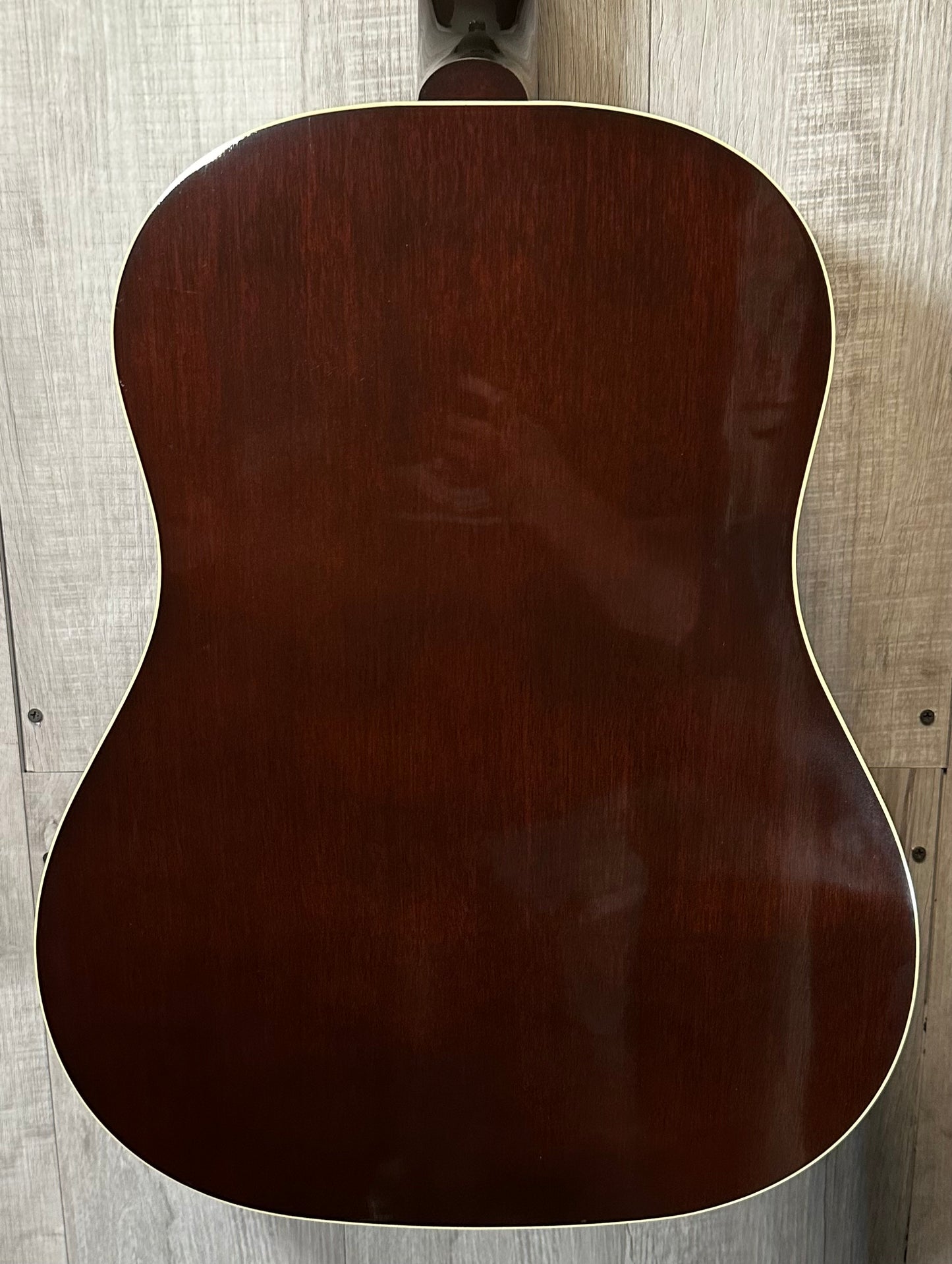 Back view of Used 2014 Gibson J-45 Standard Sunburst w/case 