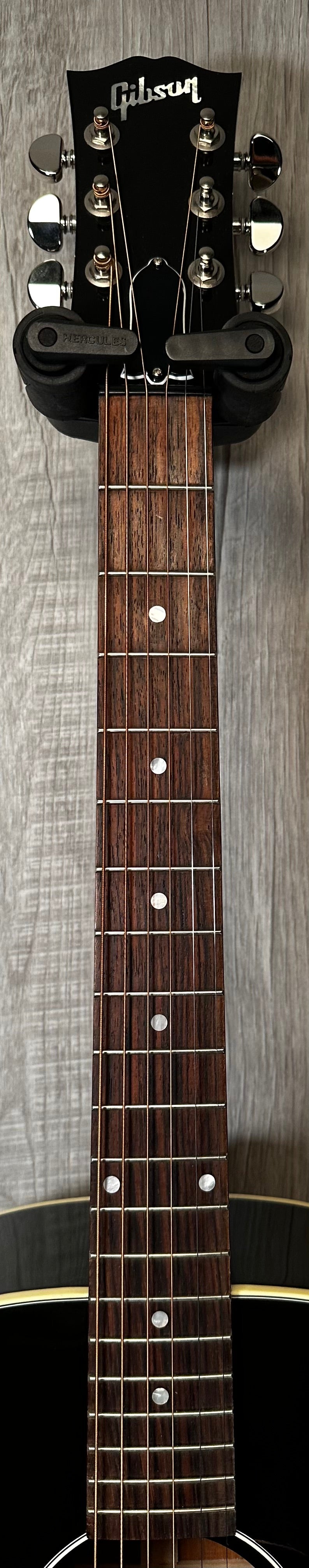 NEck view of Used 2014 Gibson J-45 Standard Sunburst w/case 