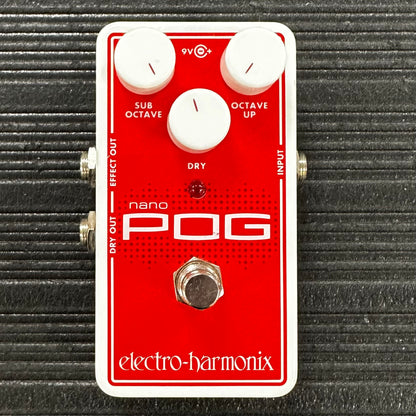 Top view of Used EHX Electro Harmonix Nano Pog Polyphonic Octave Generator Pedal w/box