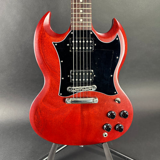 Front of body of Used Gibson SG Tribute Cherry.