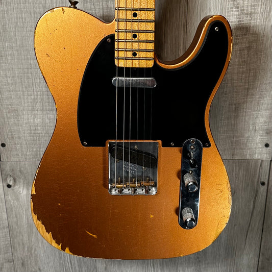 Front view of Used 2013 Fender Custom Shop '52 Telecaster Heavy Relic Copper w/case 