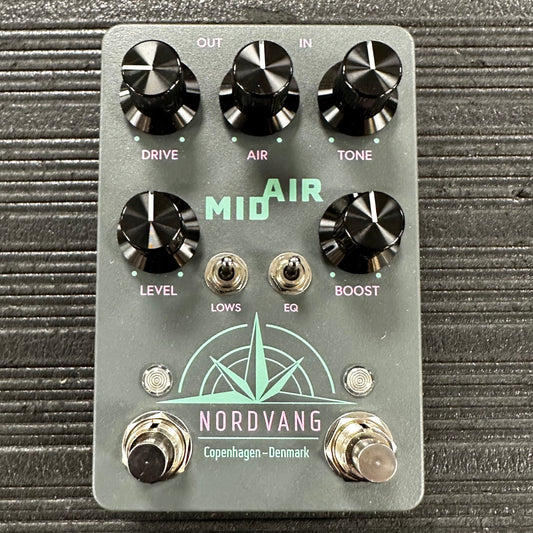 Top view of Used Nordvang MidAir Overdrive/Boost Pedal w/box