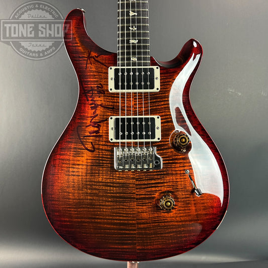 Used 2020 PRS Custom 24 Dark Cherry Sunburst Pattern Thin Ted Nugent Signed w/case TSU19460