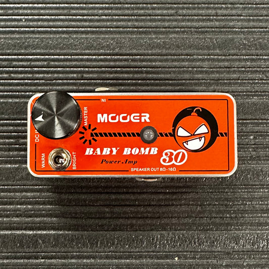 Top view of Used Mooer Baby Bomb 30 Watt Digital Power Amp 