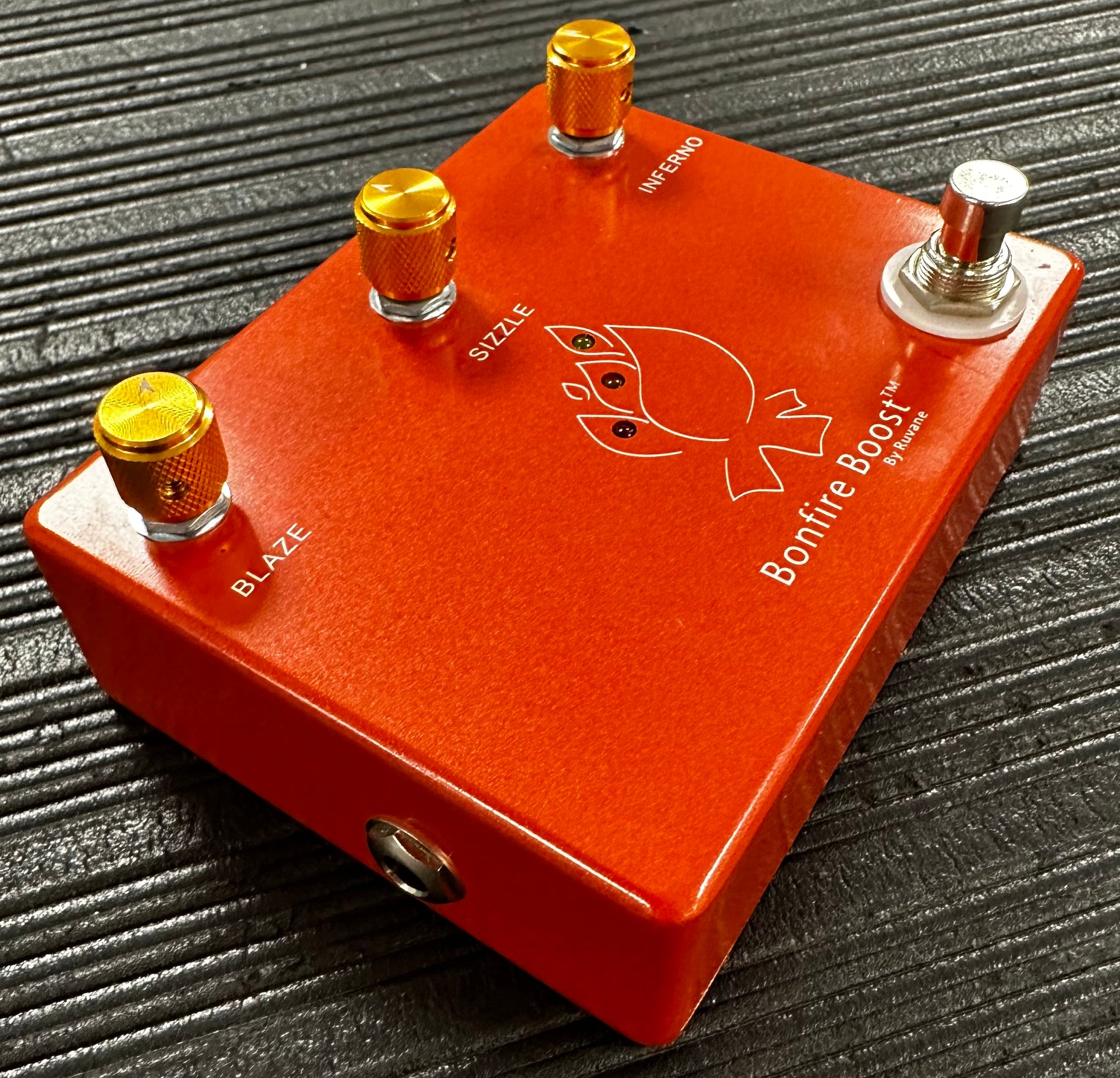 Side view of Used Ruvane Bonfire Boost Overdrive Pedal 