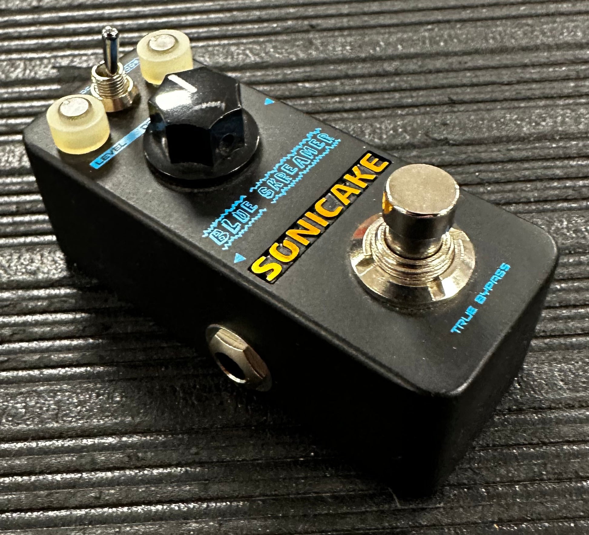 Side of Used Sonicake Blue Skreamer Overdrive Pedal TSS3452