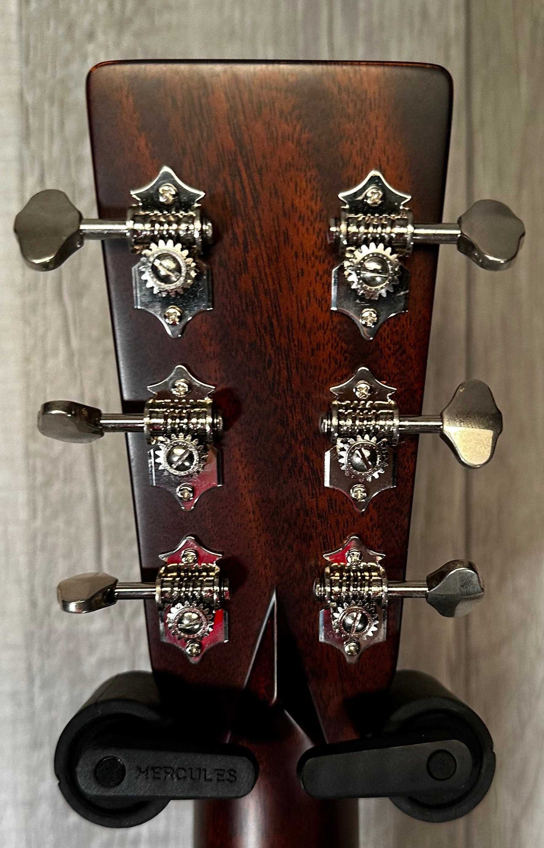 Back of headstock view of Used Eastman E8D-TC Acoustic w/case 