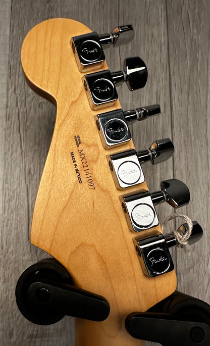 Back of headstock of Used 2022 Fender Player Stratocaster HSS 3-Tone Sunburst TSS3501