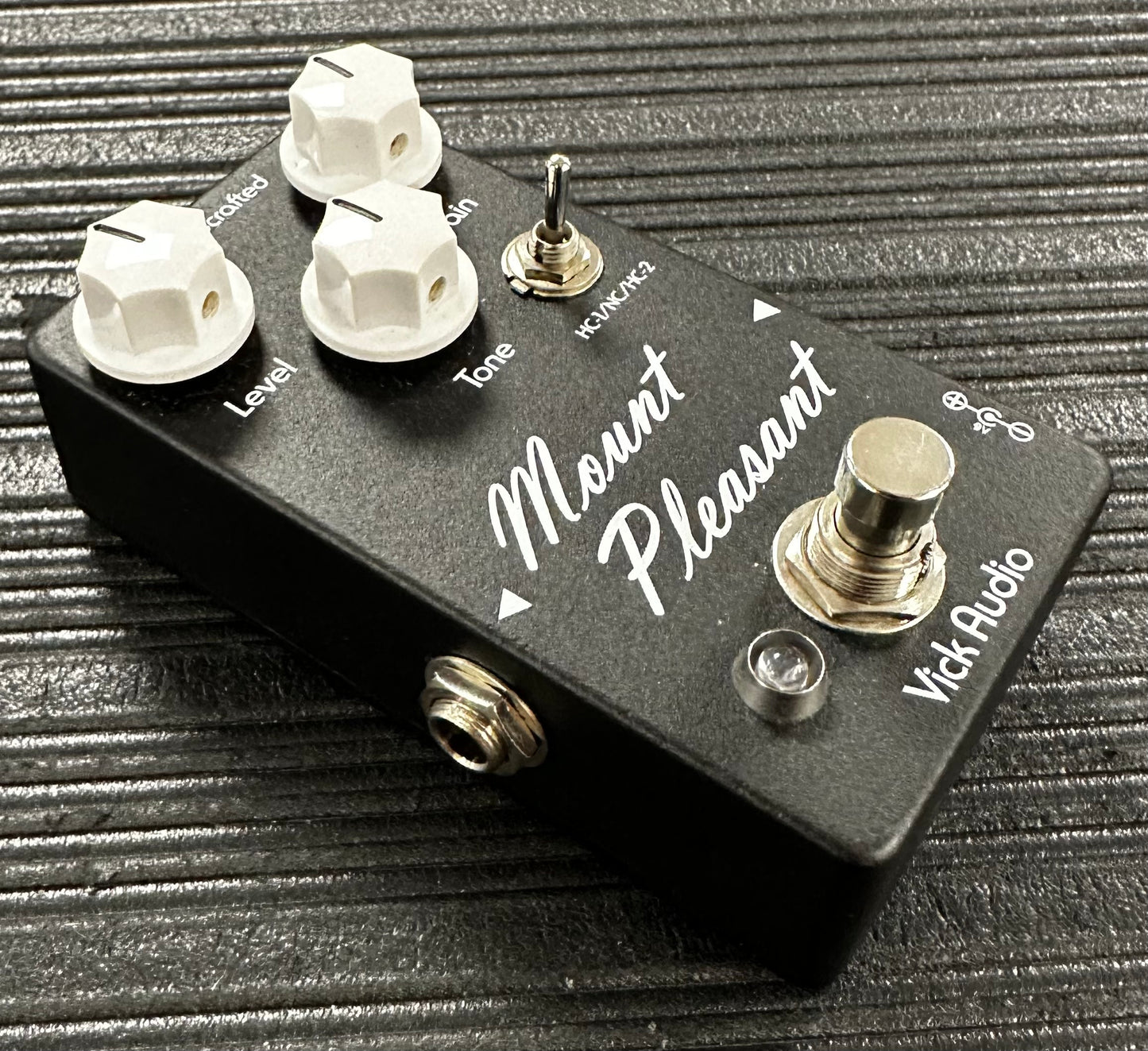 Side of Used Vick Audio Mount Pleasant Overdrive Pedal TSS3396