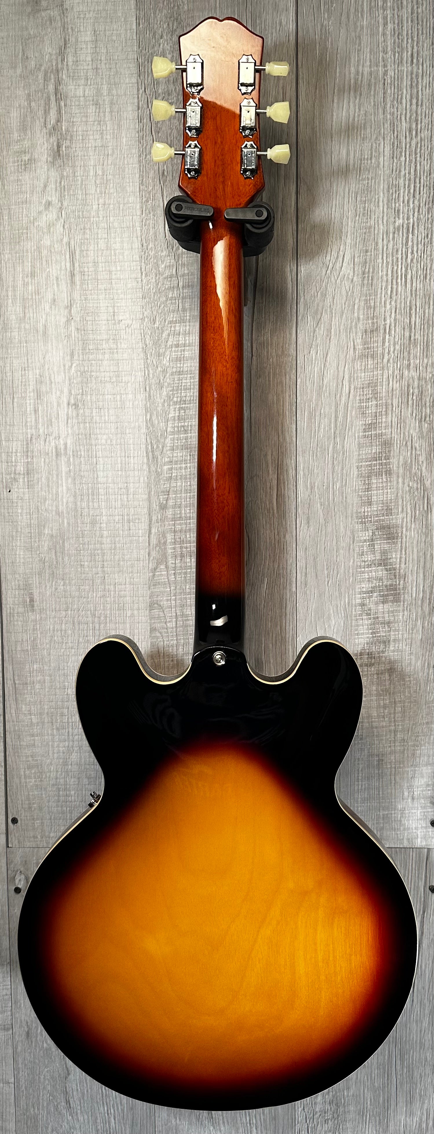 Back full view of Used Epiphone ES-335 IG Sunburst w/case 