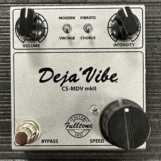 Top view of Used Fulltone Custom Shop Deja-Vibe CS-MDV MKII Chorus/Vibe Pedal w/box 