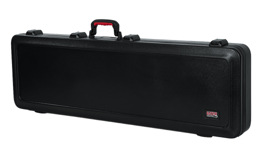 Full frontal of Gator GTSA-GTRBASS TSA Series ATA Molded Polyethylene Bass Case closed.