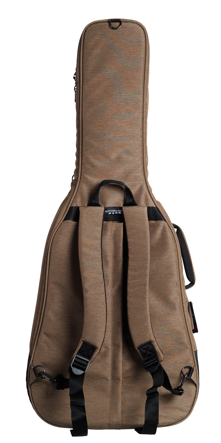 Back of Gator Transit Series Acoustic Guitar Bag Tan.