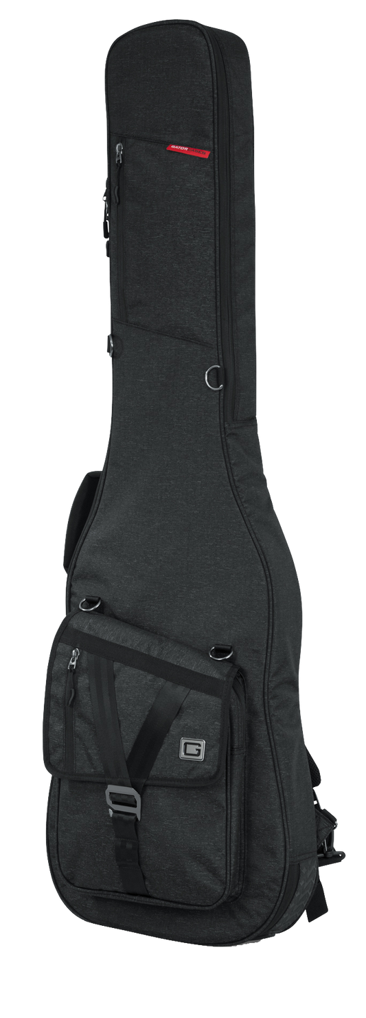 Front of Gator Transit Series Bass Guitar Bag Charcoal Black.