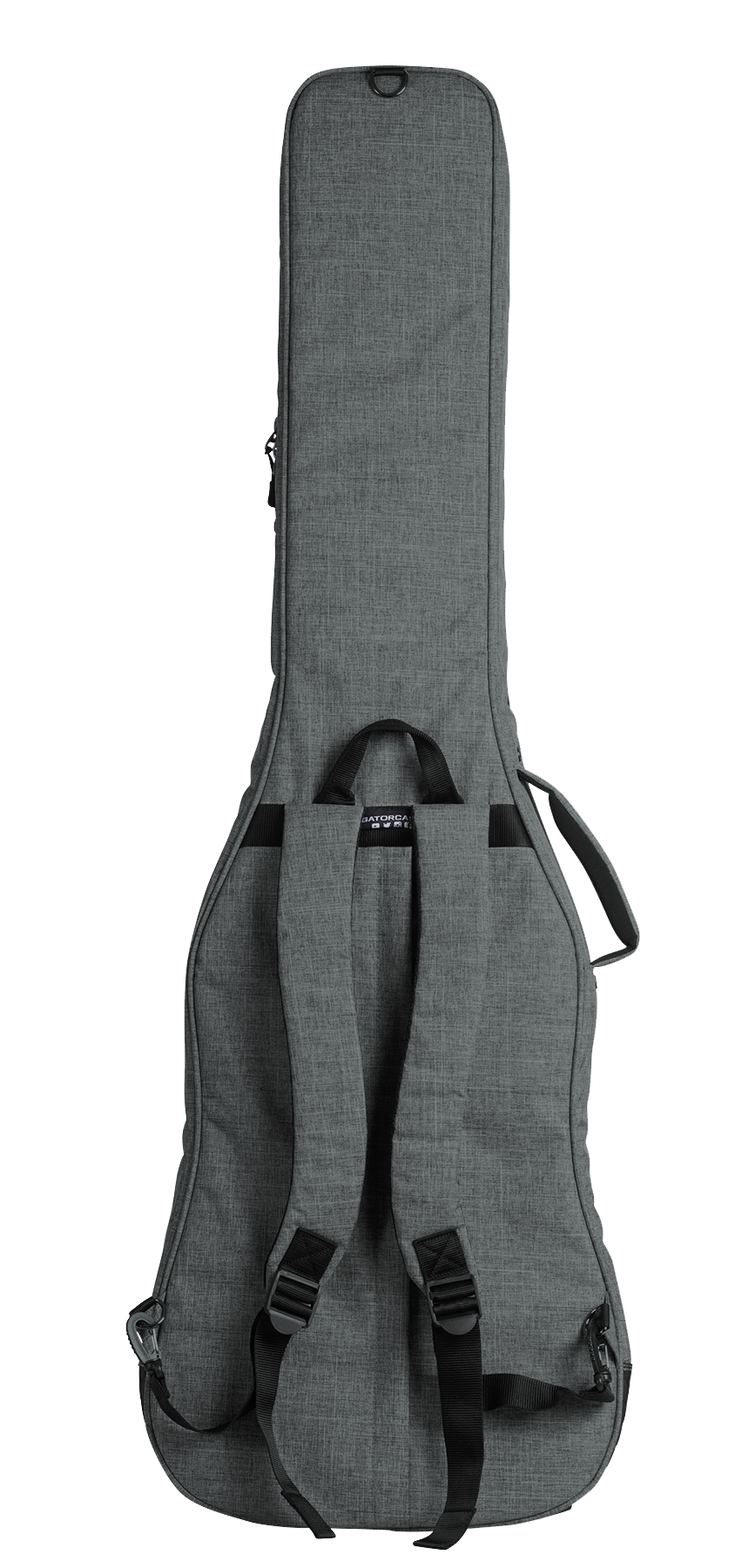 Back of Gator Transit Series Bass Guitar Bag Grey.
