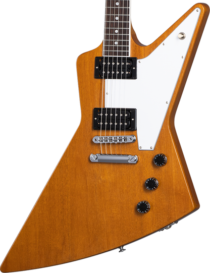 Front of Gibson 70s Explorer Antique Natural.