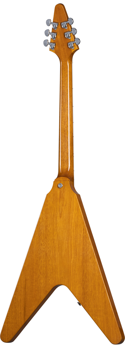 Back of Gibson 70s Flying V Antique Natural.