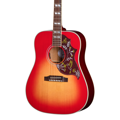 Front of Gibson Hummingbird Standard Vintage Cherry Sunburst.