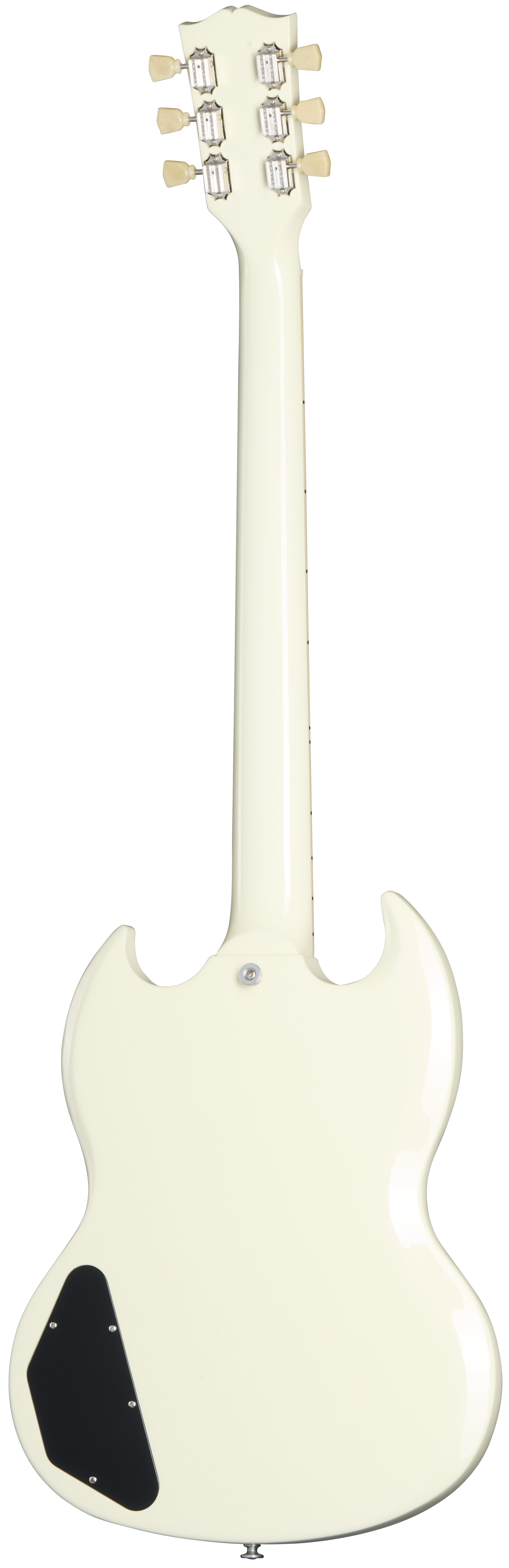 Back of Gibson SG Standard '61 Stop Bar Classic White.