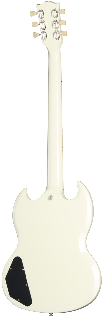 Back of Gibson SG Standard '61 Stop Bar Classic White.