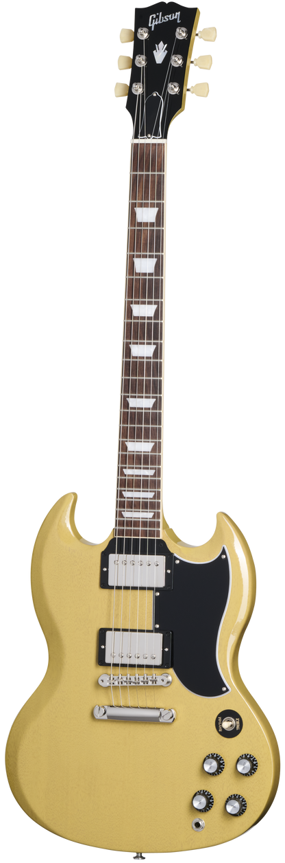 Full frontal of Gibson SG Standard '61 Stop Bar TV Yellow.