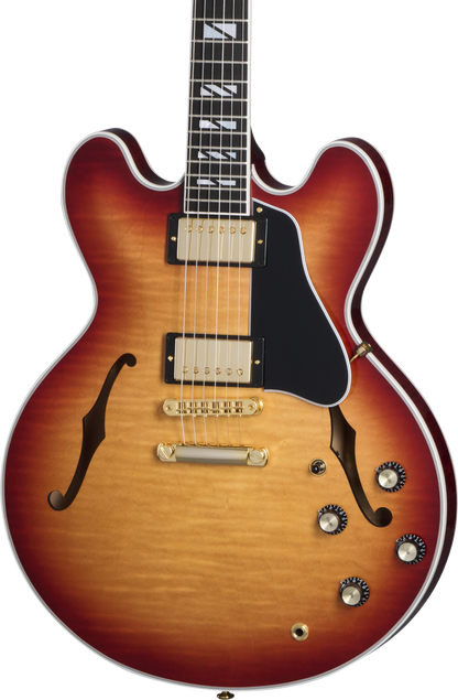 Front of Gibson USA ES Supreme Bourbon Burst.