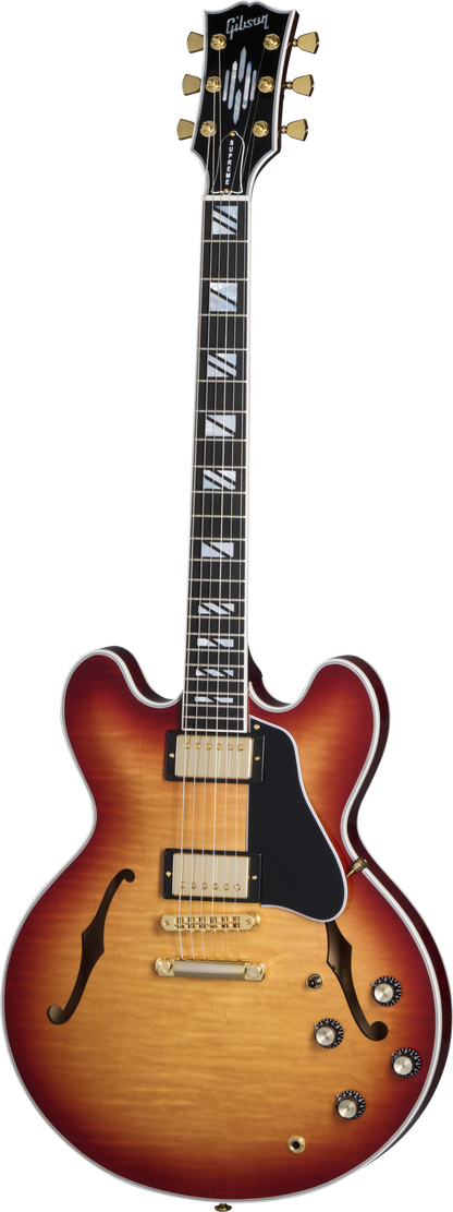 Full frontal of Gibson USA ES Supreme Bourbon Burst.