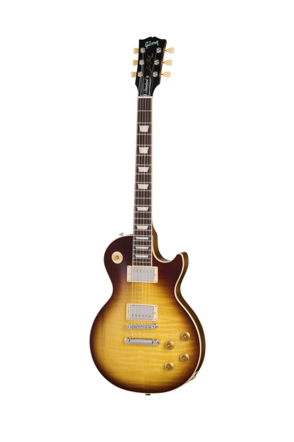 Full frontal of Gibson USA Les Paul Standard 50s Faded Vintage Tobacco Burst.