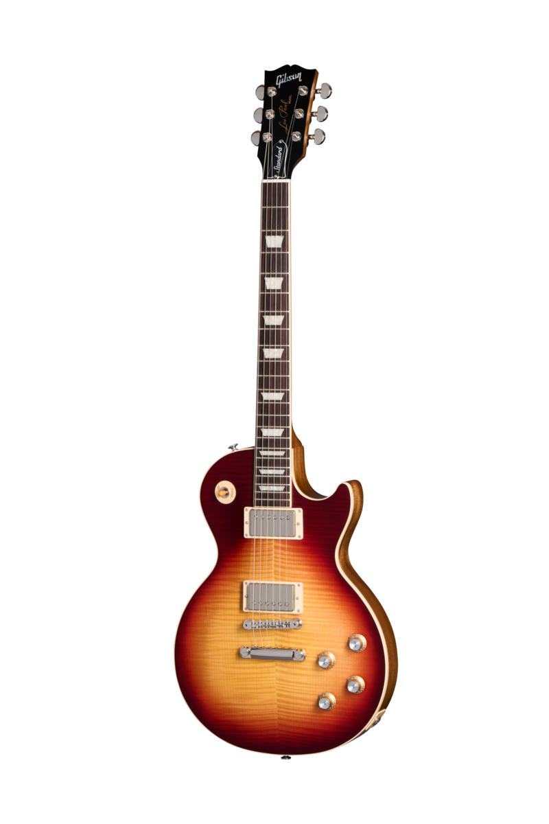 Full frontal of Gibson USA Les Paul Standard 60s Faded Vintage Bourbon Burst.