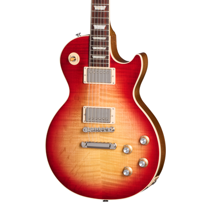 Front of Gibson USA Les Paul Standard 60s Faded Vintage Cherry Sunburst.