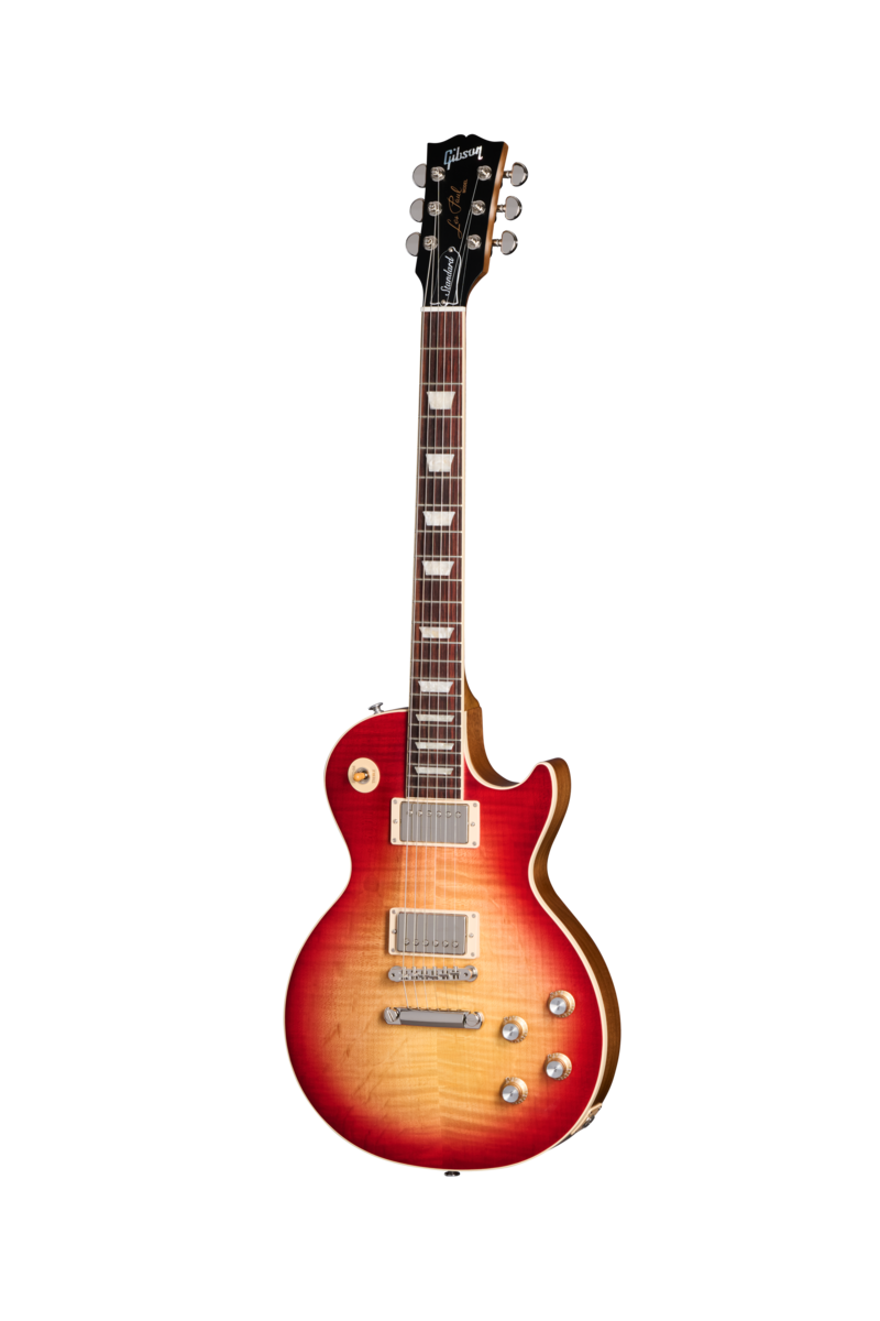 Full frontal of Gibson USA Les Paul Standard 60s Faded Vintage Cherry Sunburst.