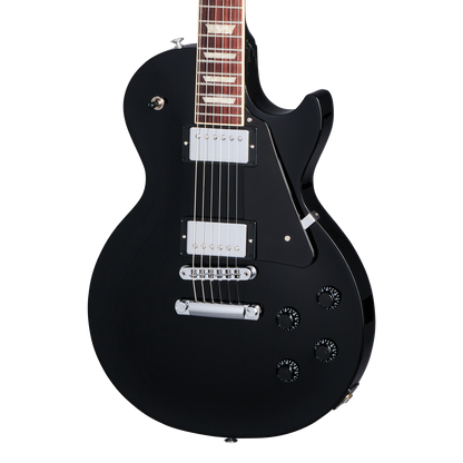 Front of Gibson USA Les Paul Studio Ebony.