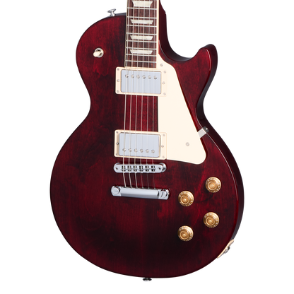 Front of Gibson USA Les Paul Studio Wine Red.
