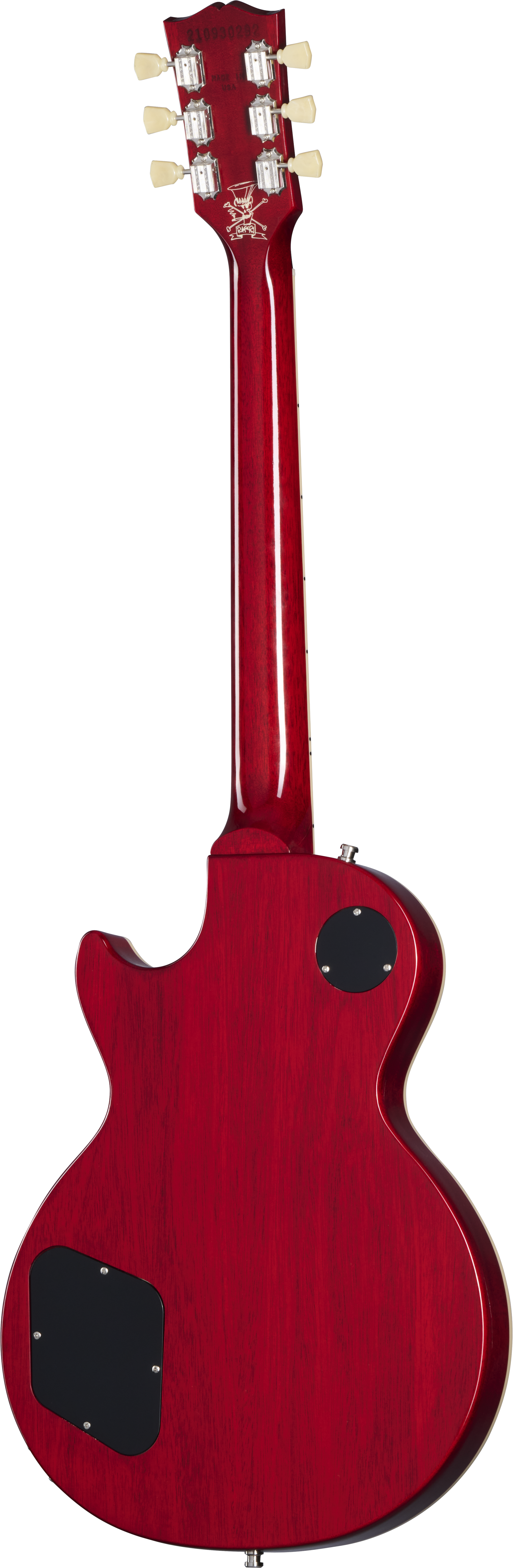 Back of Gibson USA Slash Les Paul Standard Jessica Honey Burst Red Back.